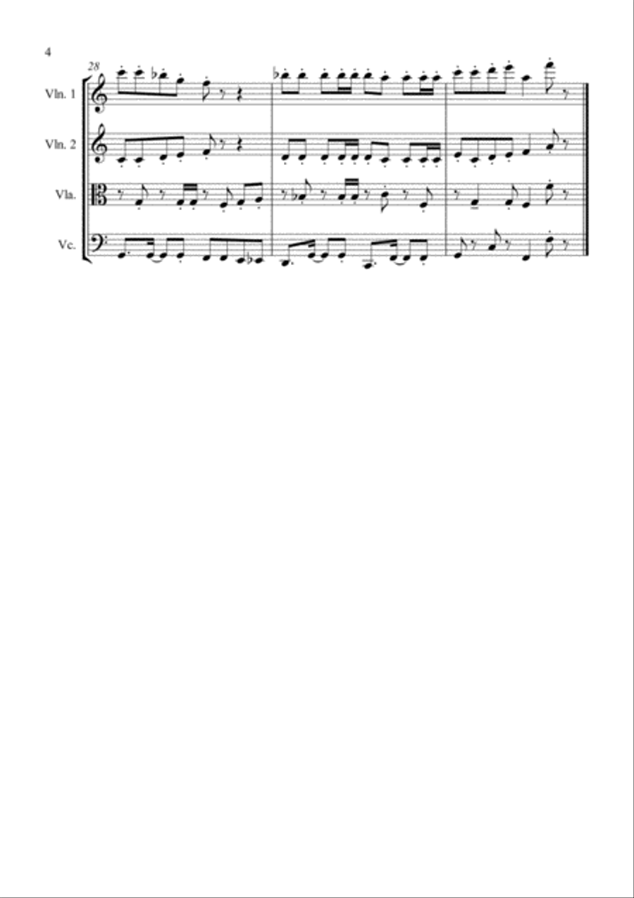 Jingle Bells Jingle Bells String Quartet scores gallery preview page 4