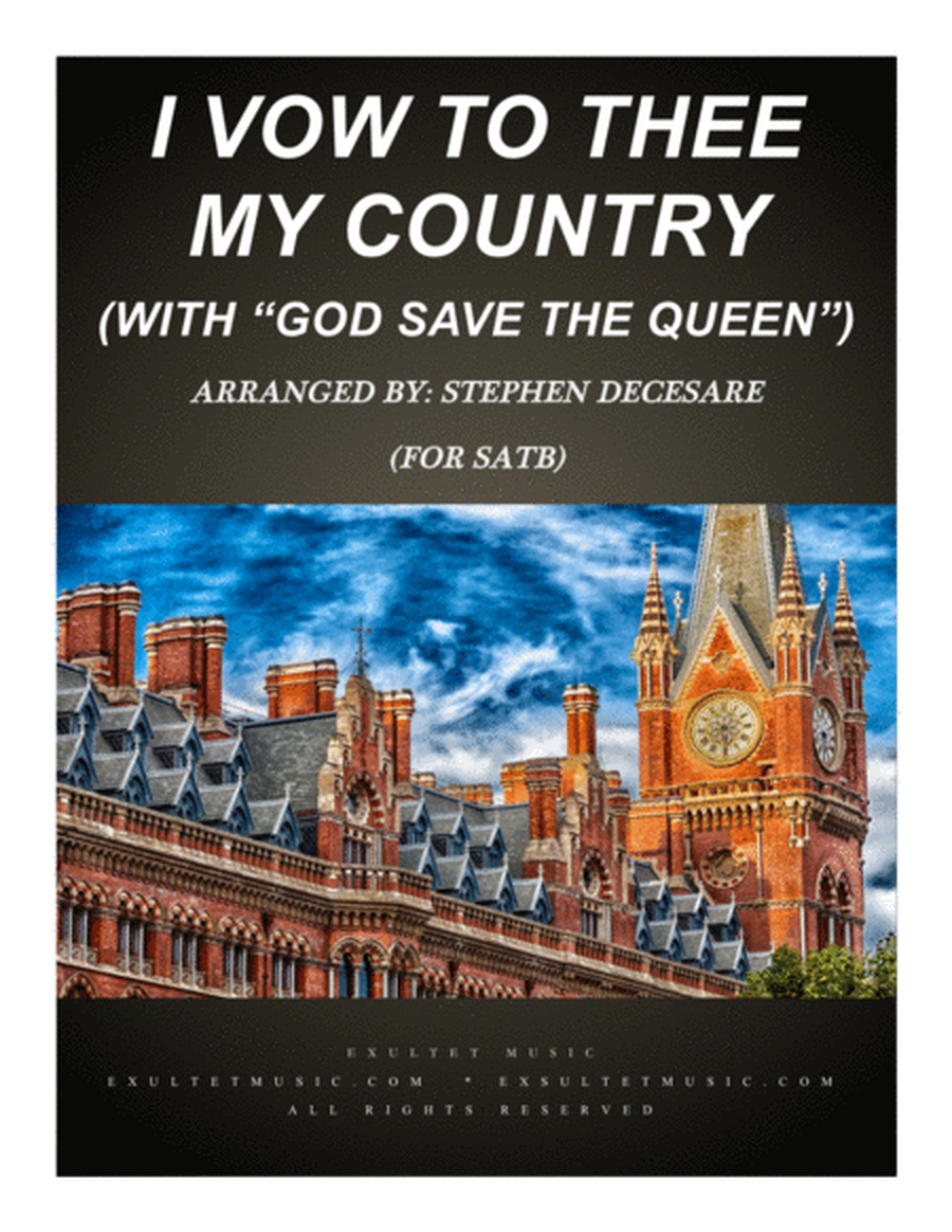 I Vow To Thee My Country (with "God Save The Queen") (for SATB) image number null