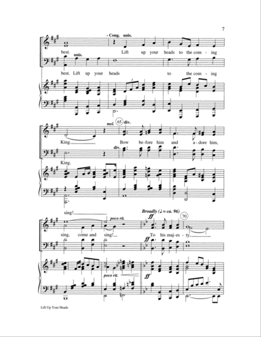 Lift Up Your Heads with Hosanna, Loud Hosanna 4-Part scores gallery preview page 7
