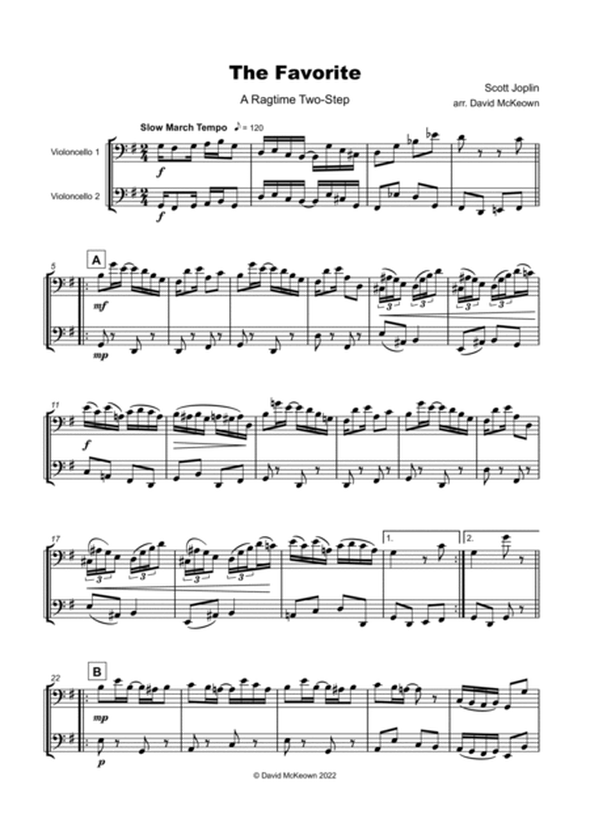 The Favorite, Two-Step Ragtime for Cello Duet