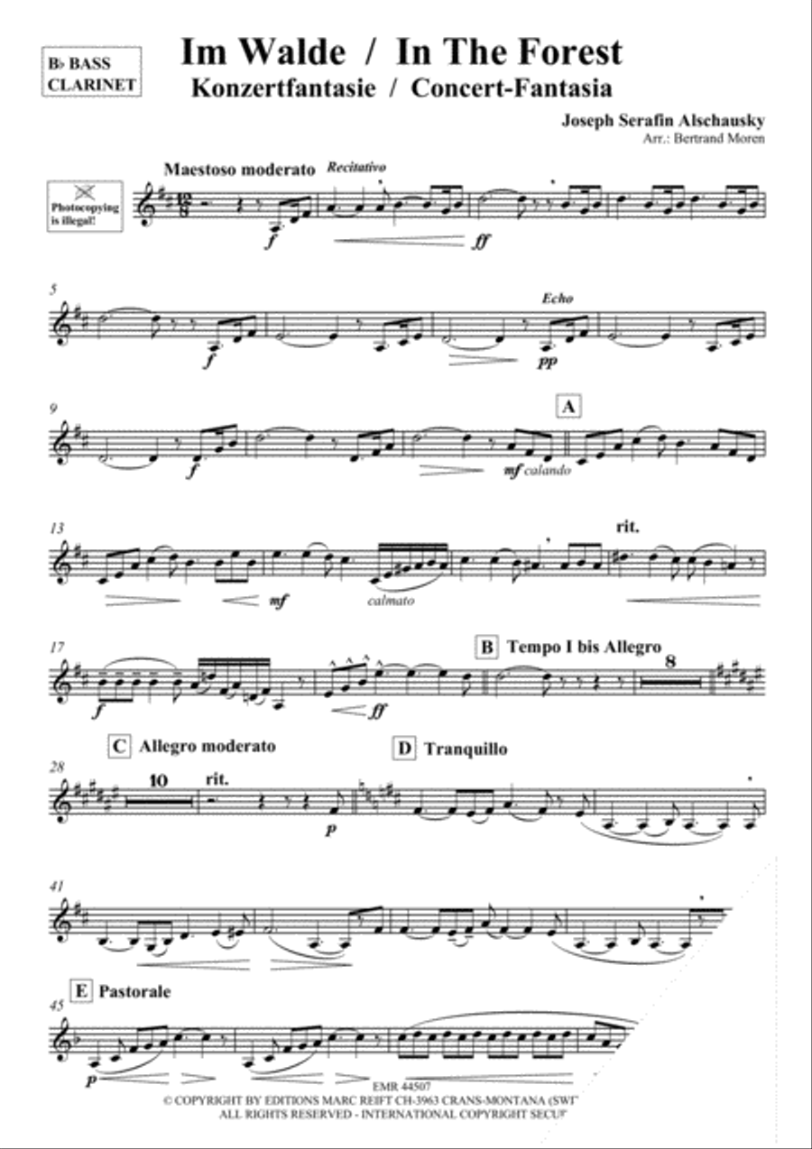 Im Walde / In The Forest Bass Clarinet scores gallery preview page 3