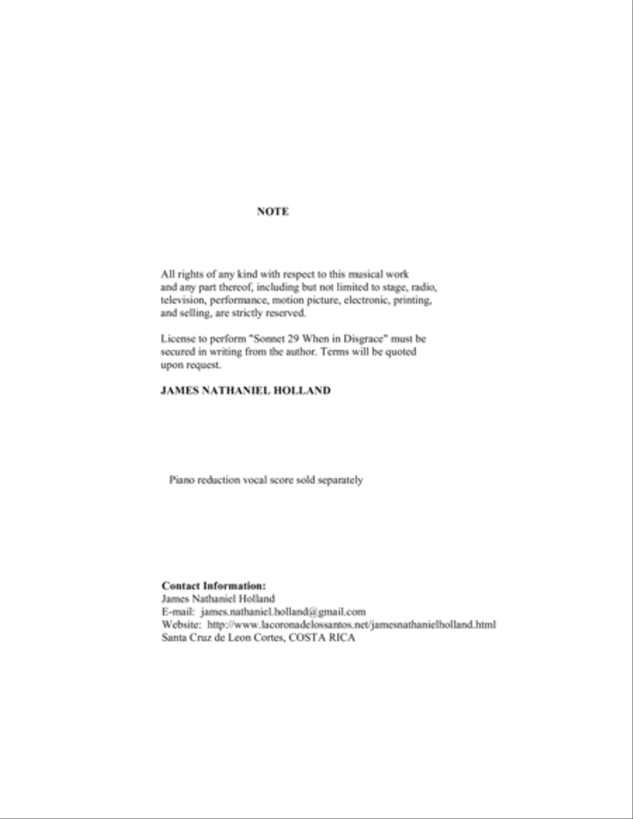 Sonnet 29 