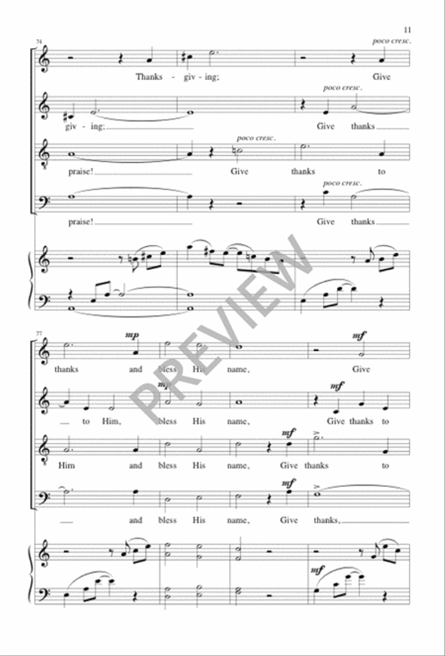 Know That the Lord Is God 4-Part scores gallery preview page 11