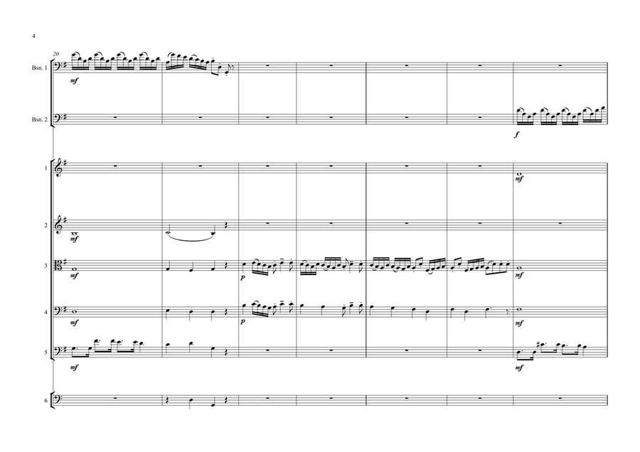 The Arrival of the Queen of Sheba for 2 Bassoons & Orchestra Large Ensemble scores gallery preview page 4