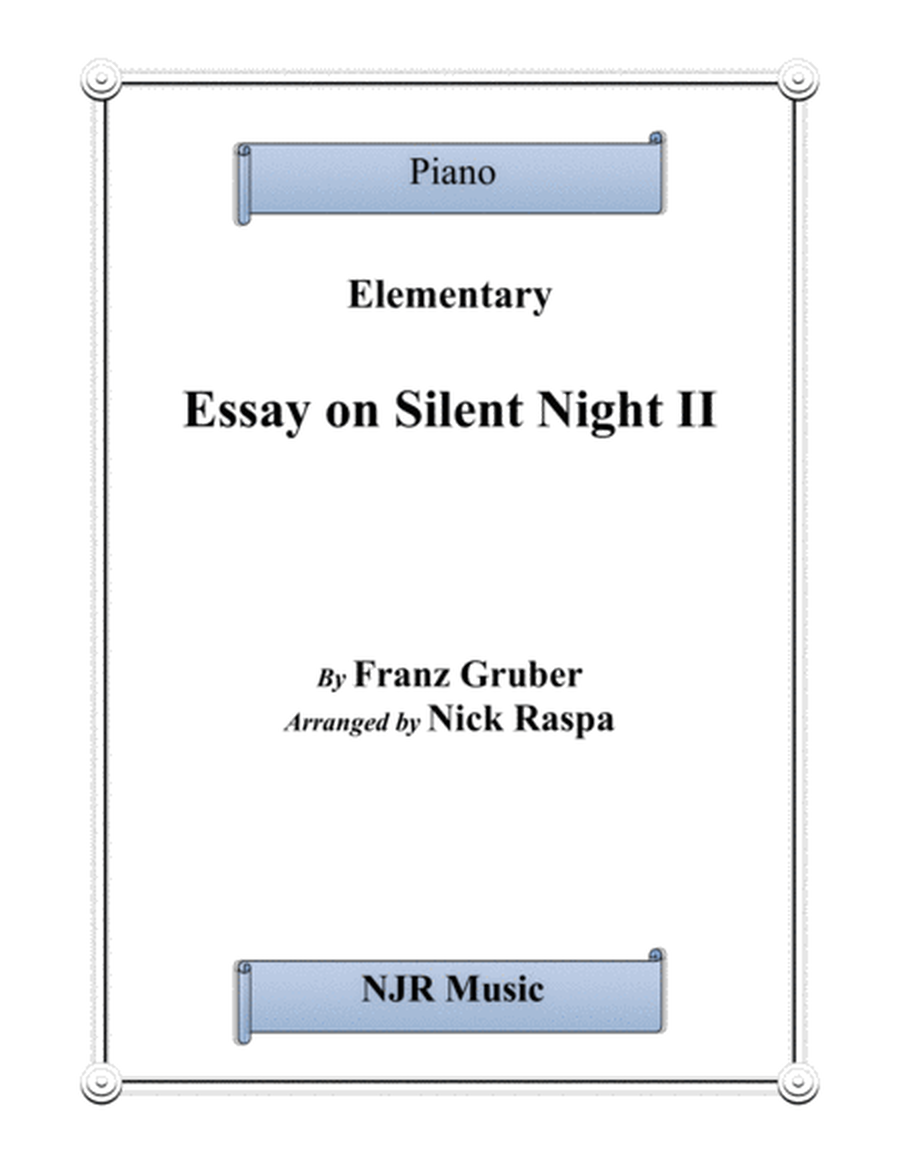 Essay on Silent Night II (elementary piano solo) image number null