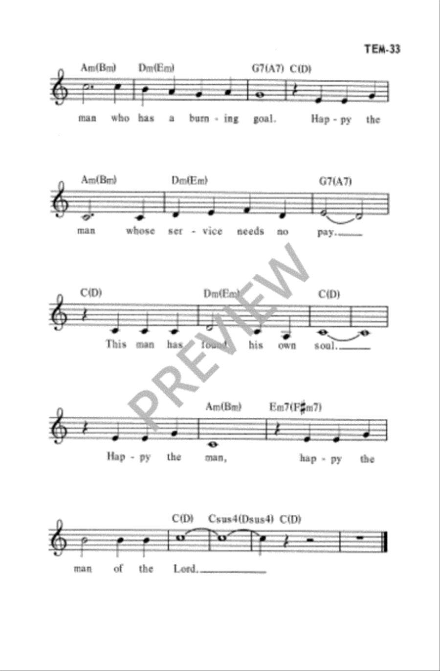 Happy the Man Unison Choir scores gallery preview page 9