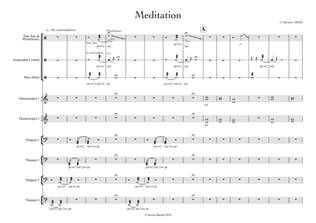 Book cover for Meditation (for Percussion Ensemble)