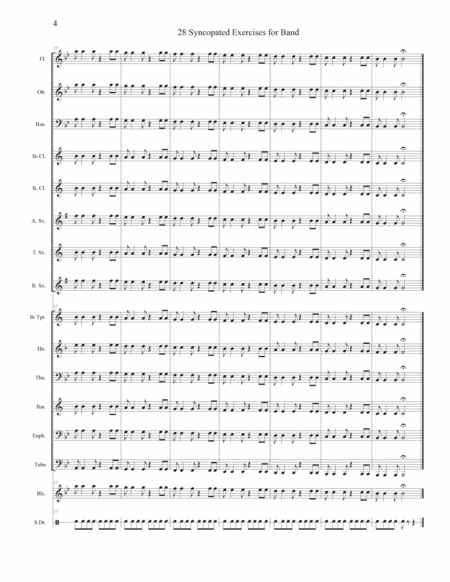 28 Syncopated Rhythm Exercises for Band image number null