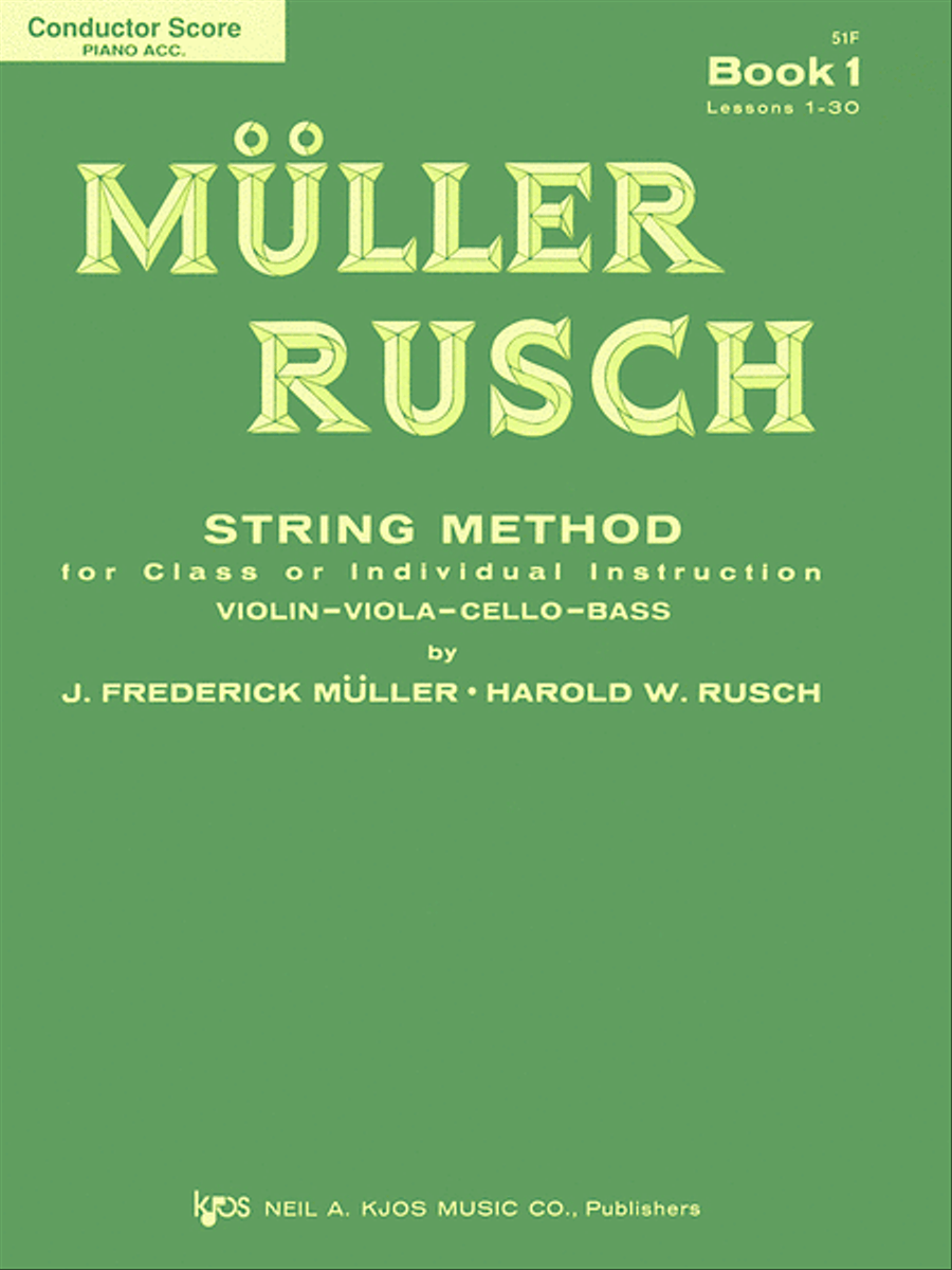 Muller-Rusch String Method Book 1 - Score/Piano String Methods scores gallery preview page 1