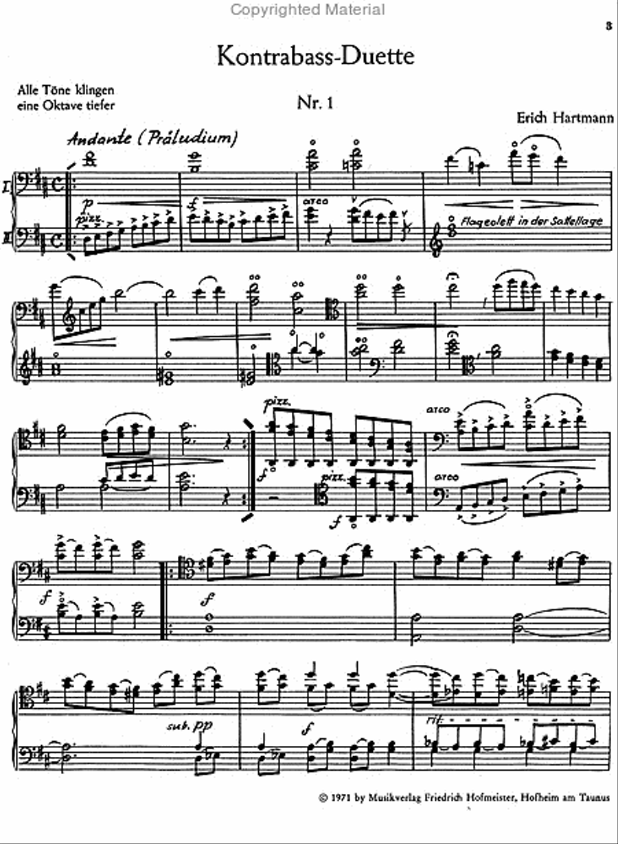 Kontrabass-Duette String Duet scores gallery preview page 2