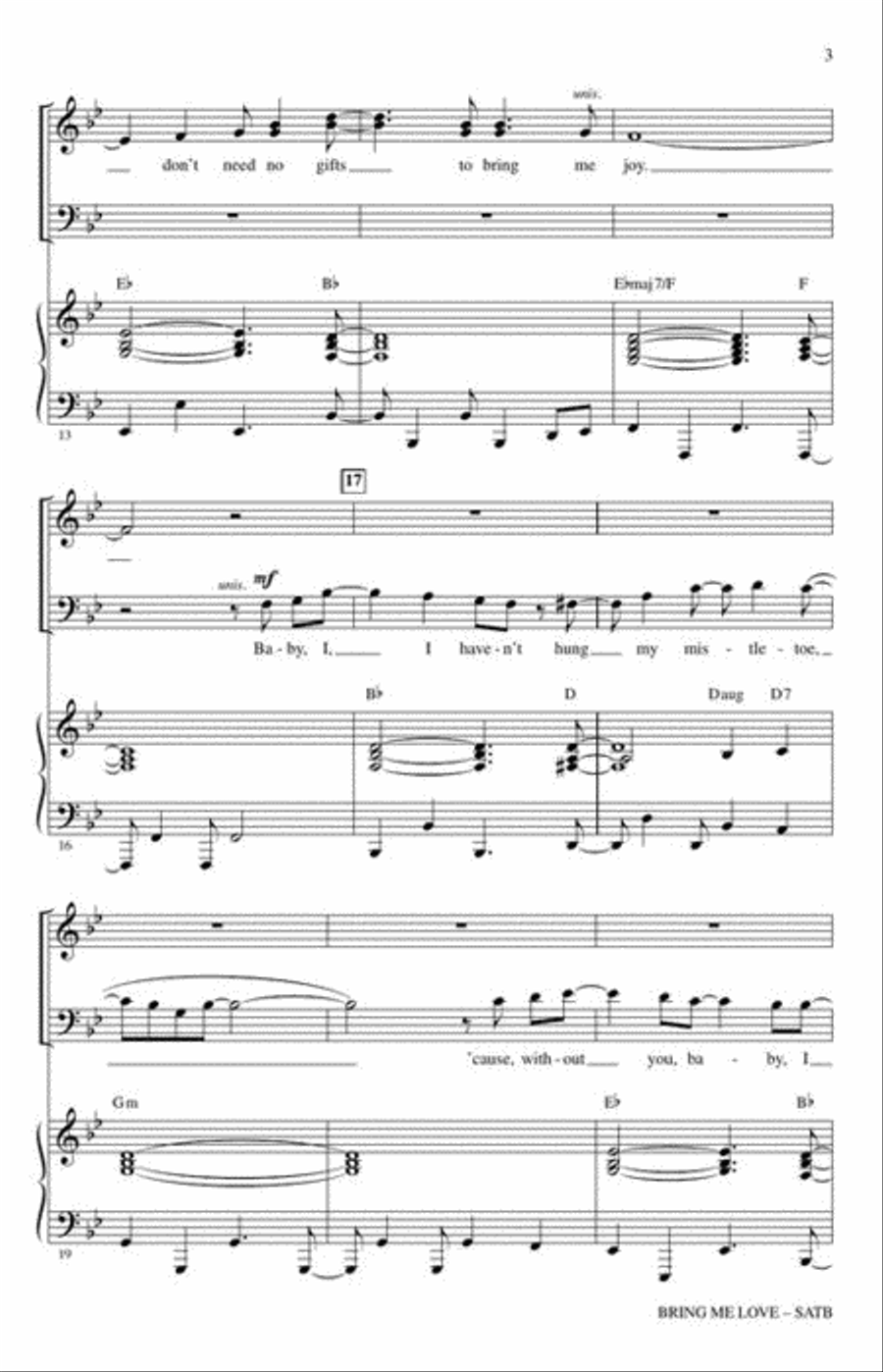 Bring Me Love 4-Part scores gallery preview page 4