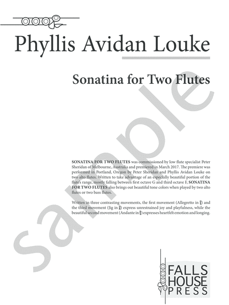 Sonatina for Two Flutes
