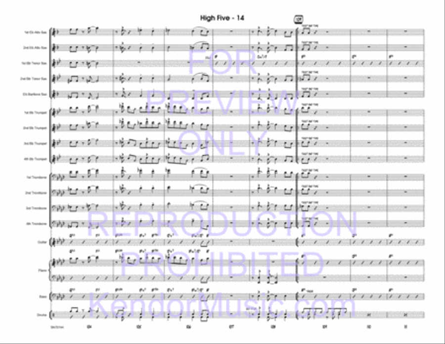 High Five (Full Score) High Five (Full Score) Jazz Ensemble scores gallery preview page 16