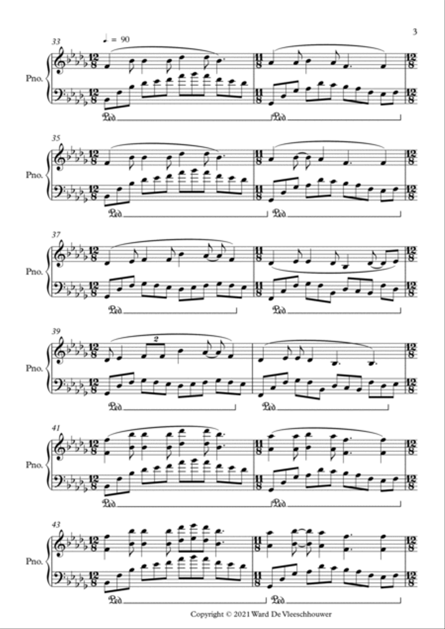 Icaro - Espíritu del Agua Piano Solo scores gallery preview page 3