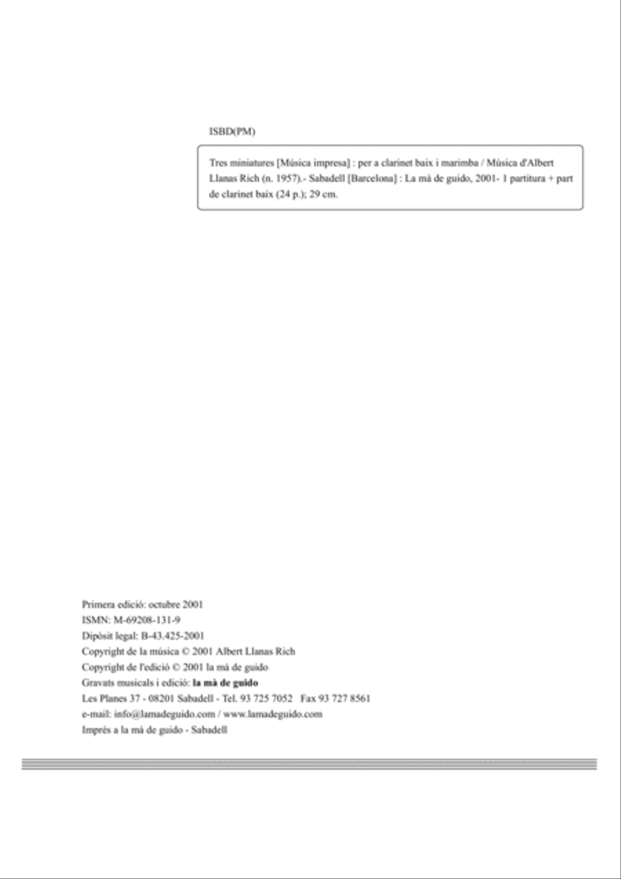 Tres miniatures Small Ensemble scores gallery preview page 4