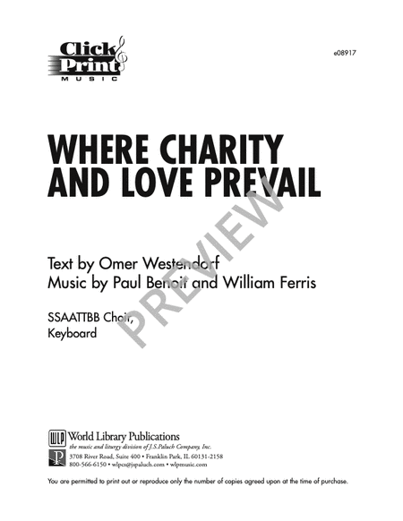 Where Charity and Love Prevail image number null