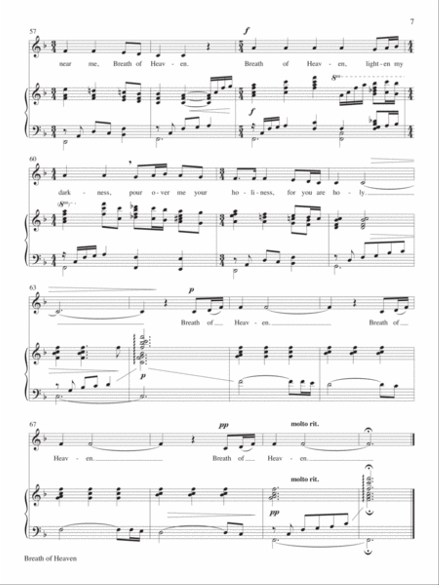 Breath of Heaven (Mary's Song) Choir scores gallery preview page 8