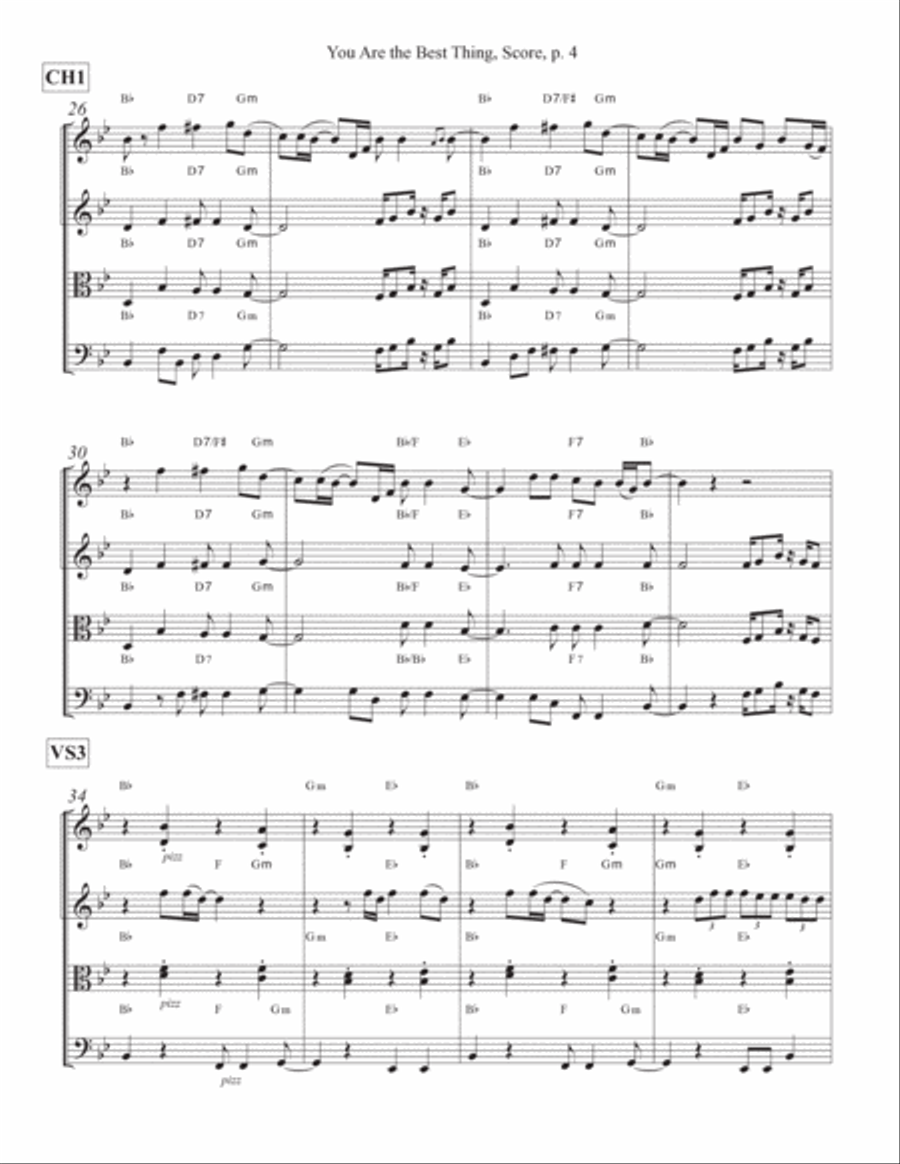 You Are The Best Thing You Are The Best Thing String Quartet scores gallery preview page 4