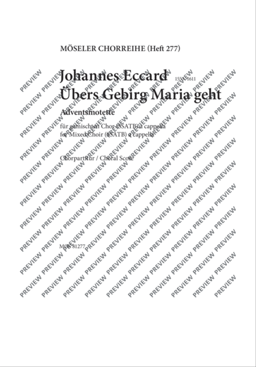 Übers Gebirg Maria geht SSATB scores gallery preview page 2