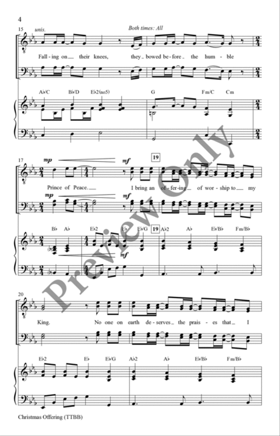 Christmas Offering TTBB scores gallery preview page 4