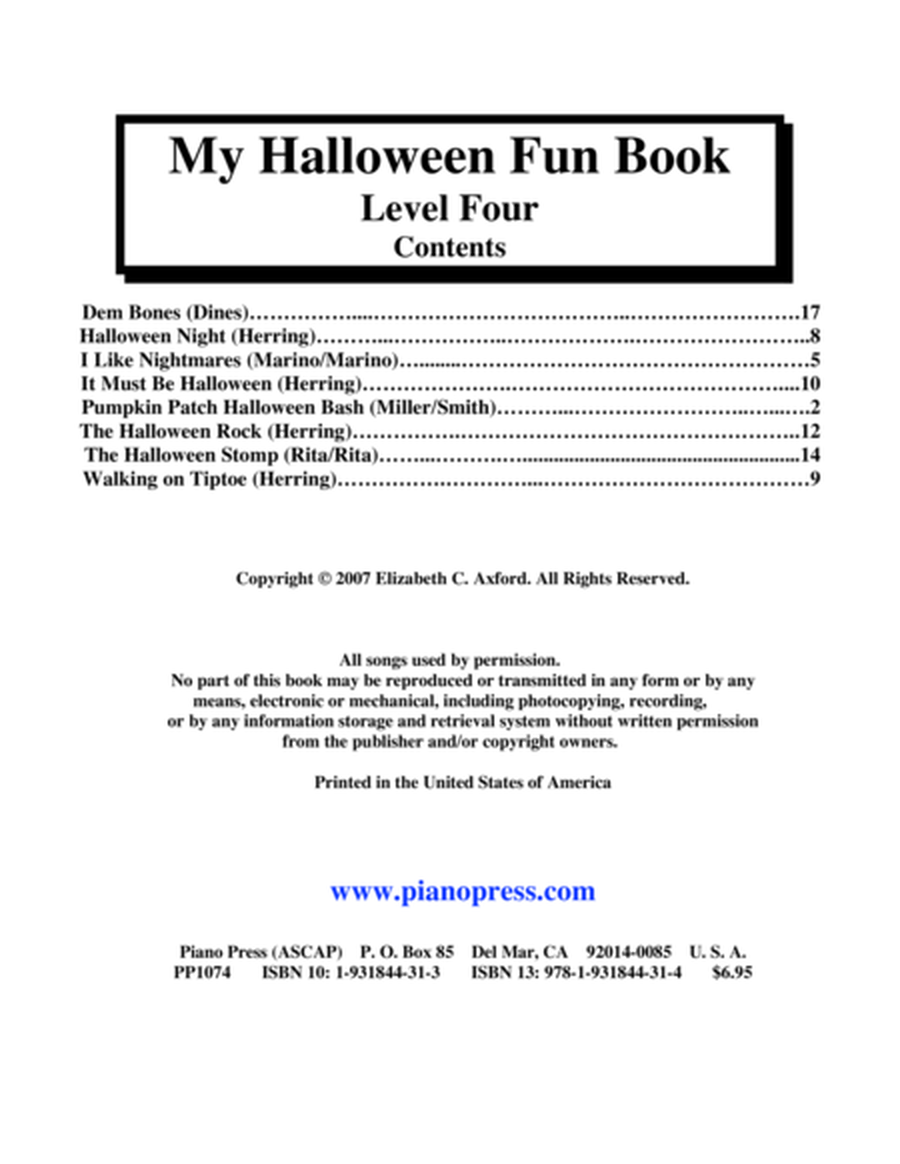 My Halloween Fun Book Level Four