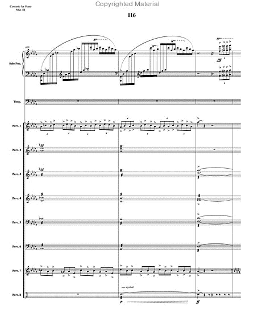 Concerto for Piano and Percussion Orchestra Percussion Ensemble scores gallery preview page 29