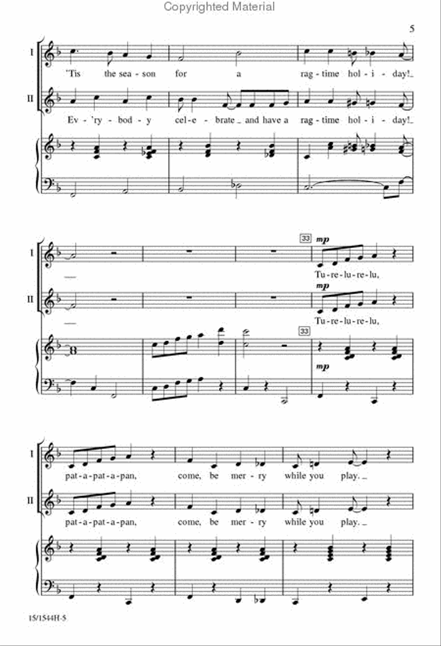 Ragtime Holiday 2-Part scores gallery preview page 5