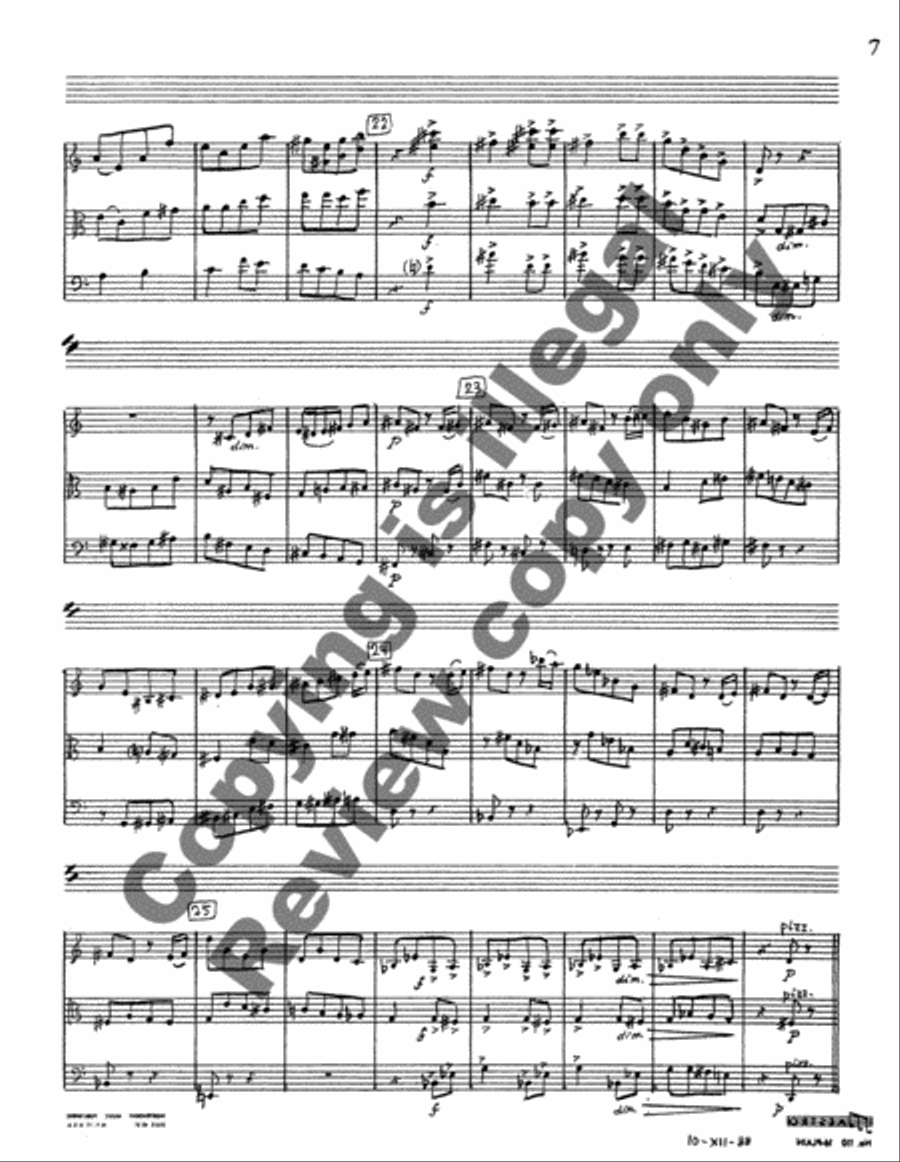 Canon, Tango and Burlesque String Trio scores gallery preview page 10