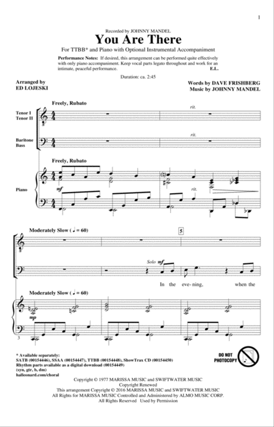 You Are There TTBB scores gallery preview page 1