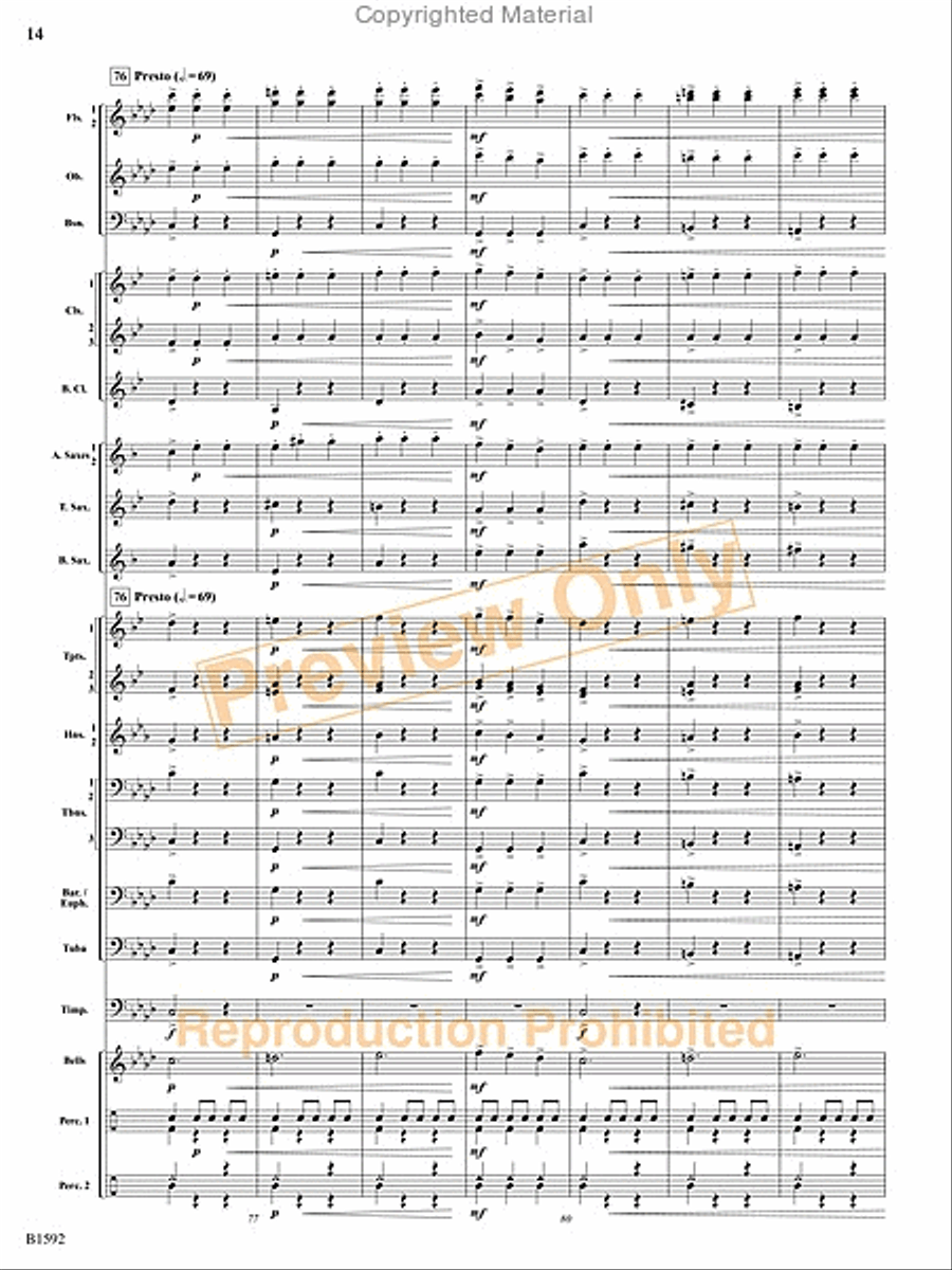 Dance of the Trolls Concert Band scores gallery preview page 15
