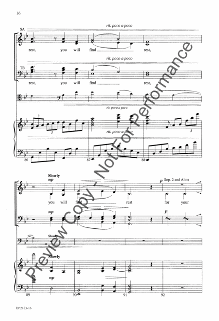 Come to Me 4-Part scores gallery preview page 17