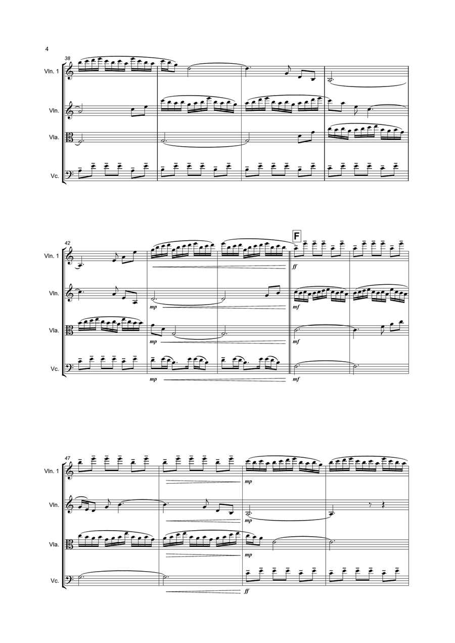 Cornfield Chase from the Paramount Pictures film INTERSTELLAR String Quartet scores gallery preview page 4