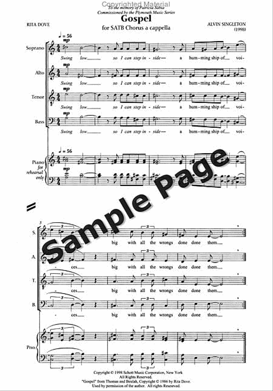 Gospel Gospel 4-Part scores gallery preview page 4