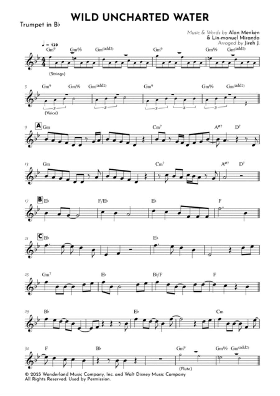 Wild Uncharted Waters B-Flat Trumpet scores gallery preview page 2