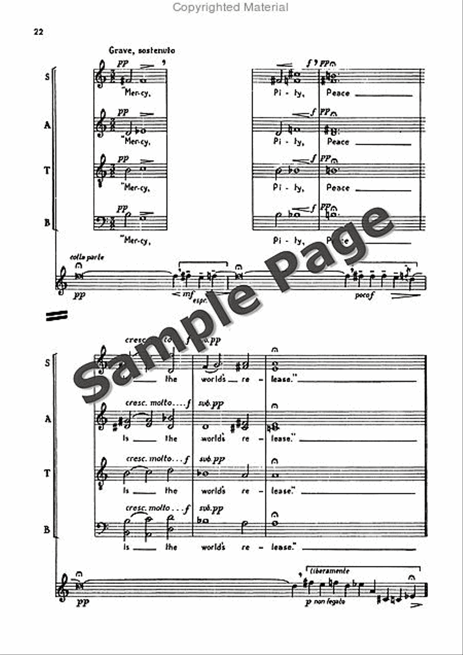 Poems 5 & An Epigram Of Wm. Blake 4-Part scores gallery preview page 23