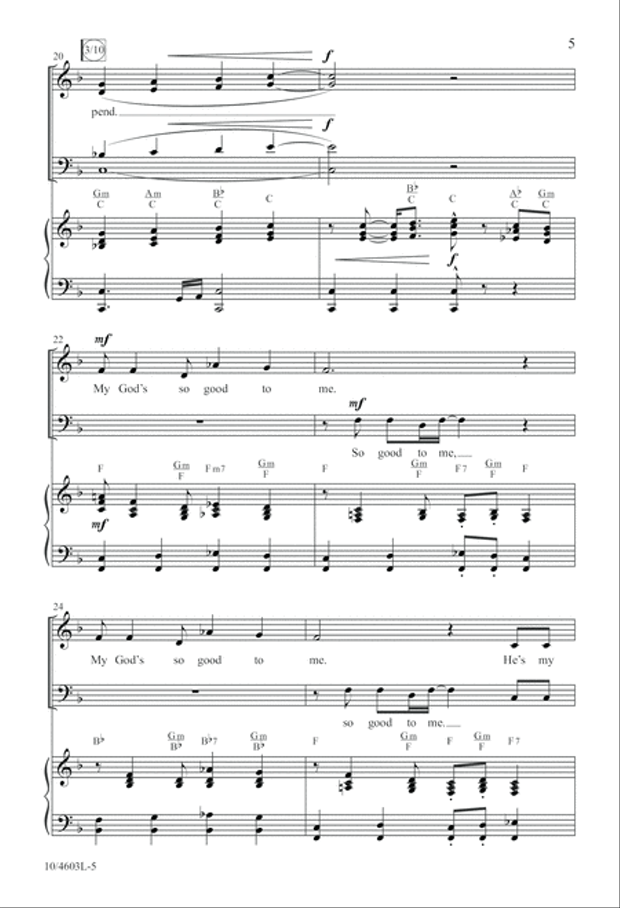 My God's So Good to Me 4-Part scores gallery preview page 6