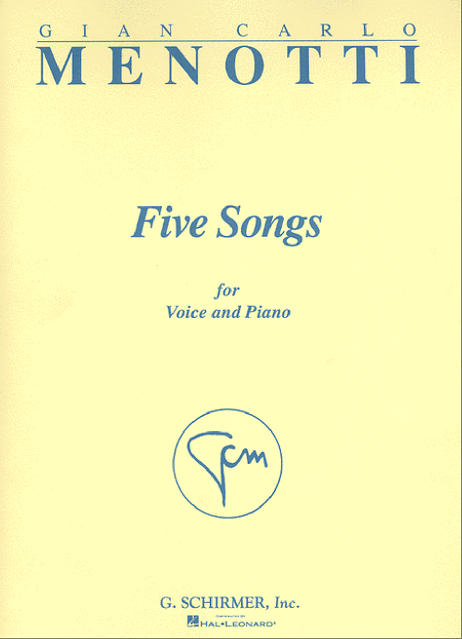 Five Songs Voice scores gallery preview page 1