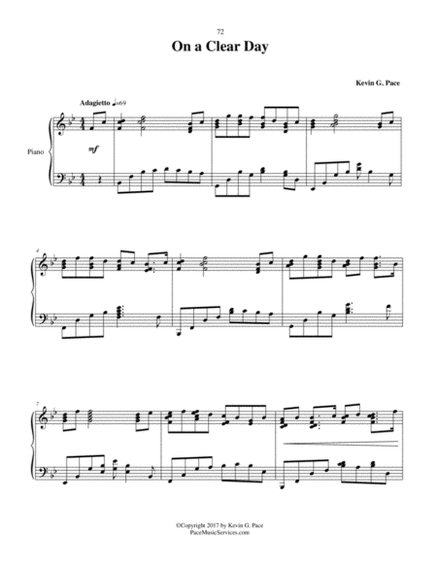 On a Clear Day - original piano solo image number null