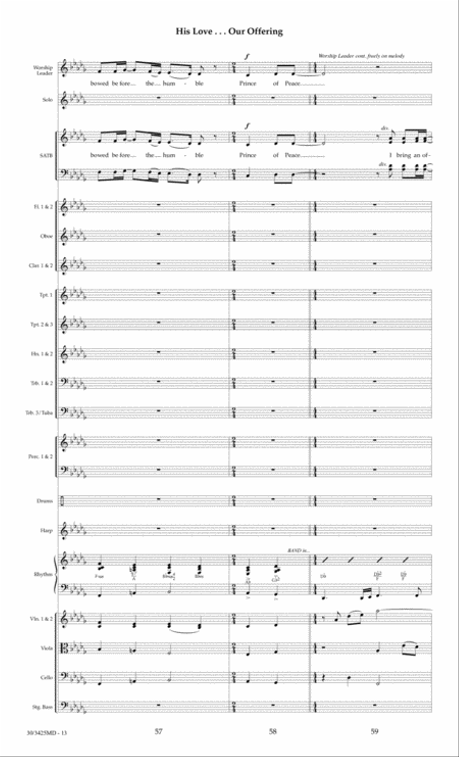 His Love...Our Offering - Orchestral Score and Parts Choir scores gallery preview page 16