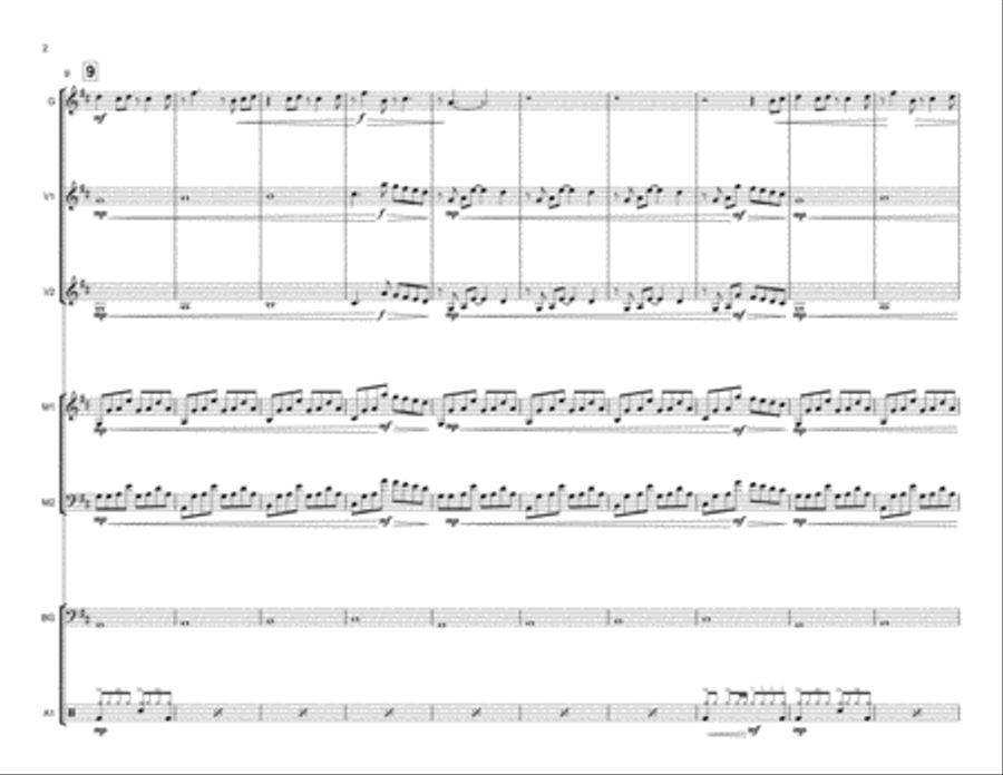 Every Little Thing She Does Is Magic Percussion Ensemble scores gallery preview page 3