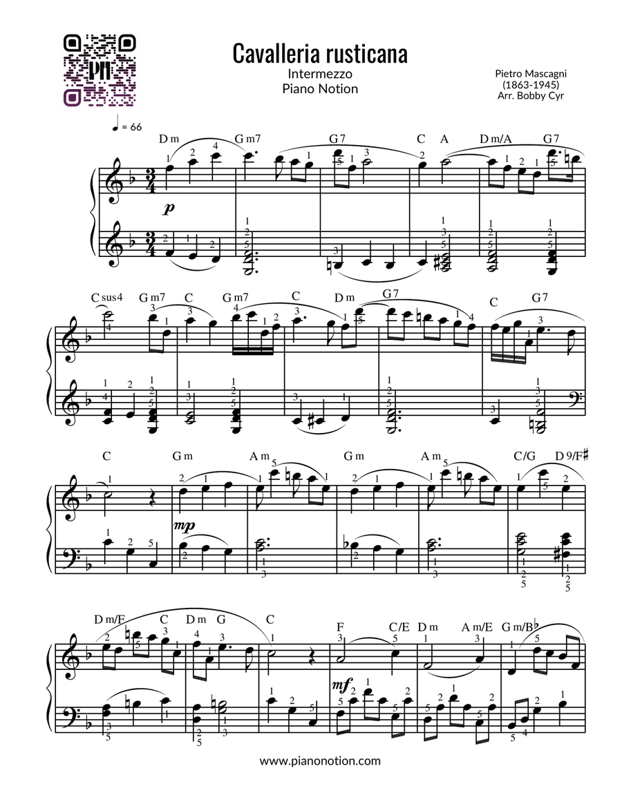 【在庫僅少】 - rusticana Cavalleria Intermezzo Pietro by Solo) (Piano アート・デザイン・音楽