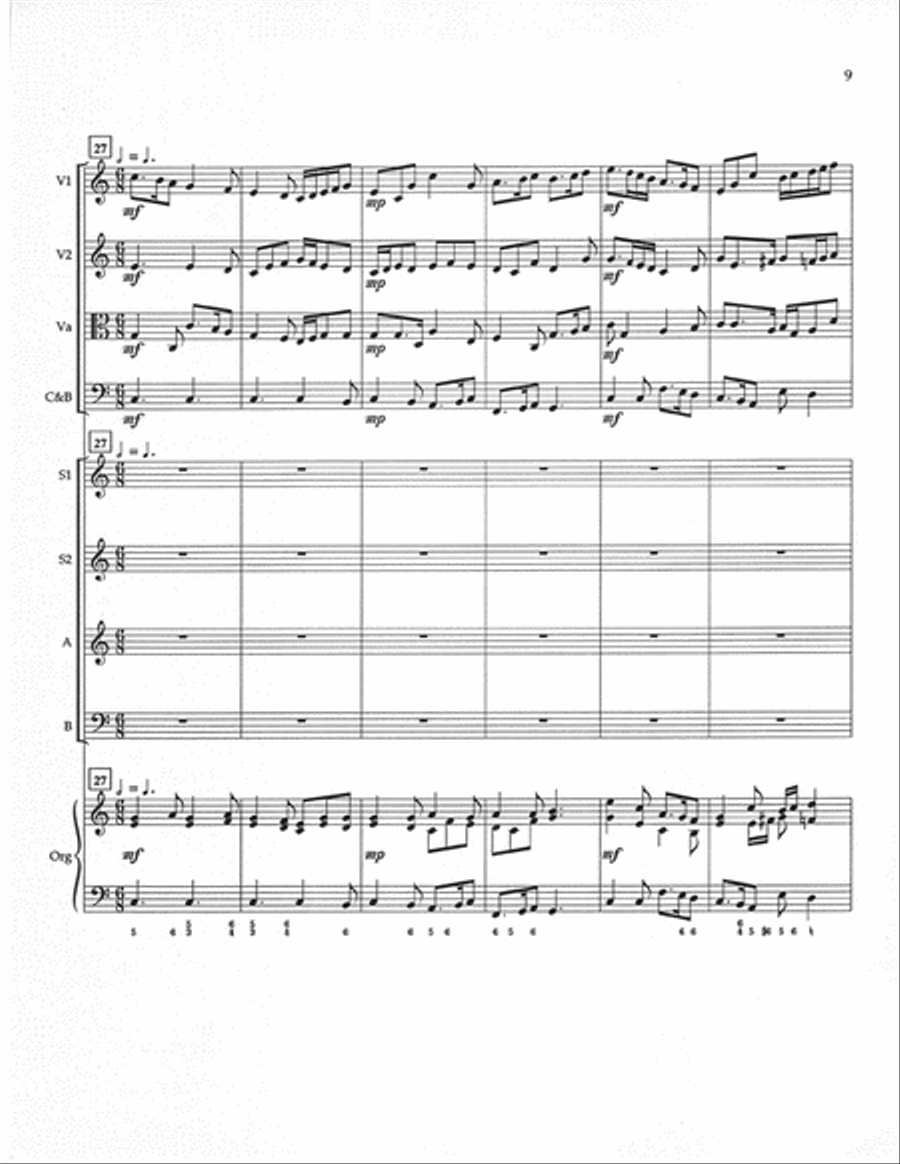 Vom Himmel Hoch (From Heav'n on High) (Full Score and Instrumental Parts) Choir scores gallery preview page 8