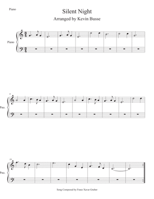 Silent Night (Easy key of C) Piano