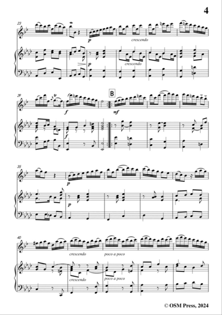 Handel-Sonata No.6,for Clarinet and Piano B-Flat Clarinet scores gallery preview page 5
