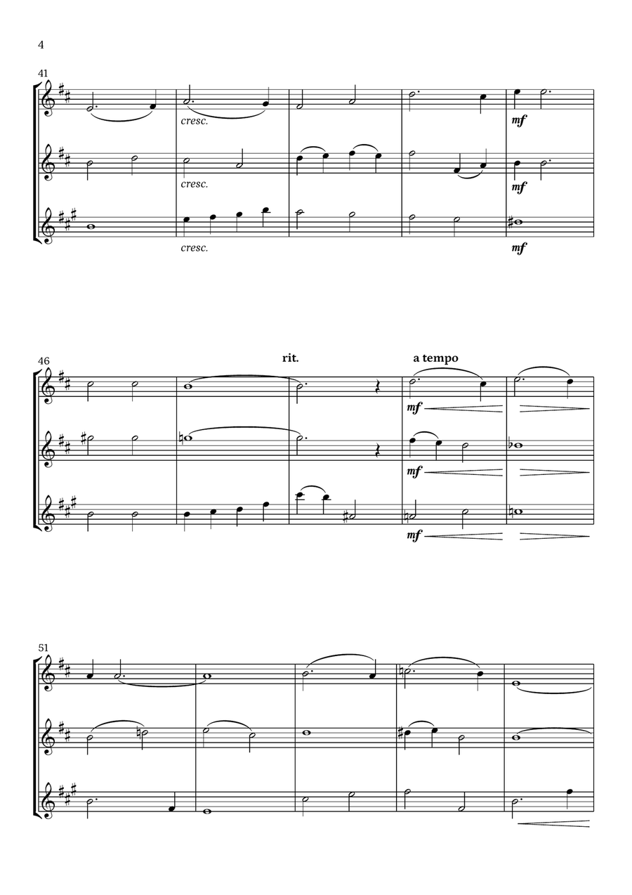I'll Be Home For Christmas Woodwind Trio scores gallery preview page 4