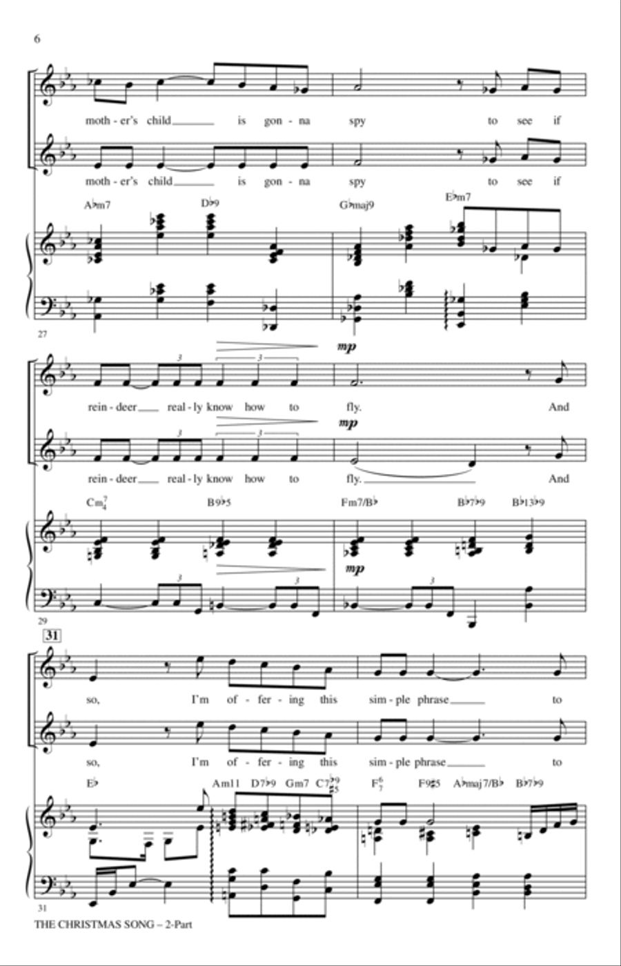 The Christmas Song (Chestnuts Roasting On An Open Fire) 2-Part scores gallery preview page 5