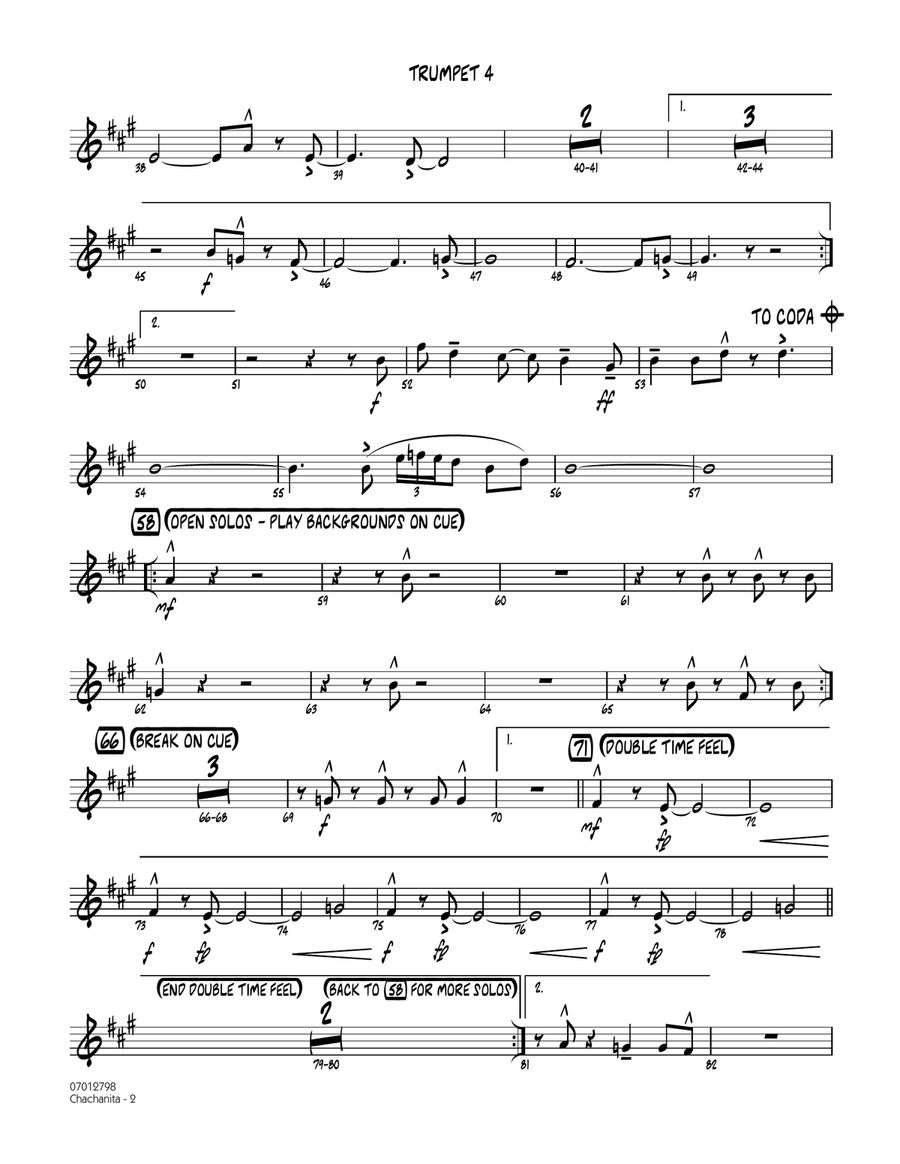 Chachanita - Trumpet 4 Chachanita - Trumpet 4 Jazz Ensemble scores gallery preview page 2