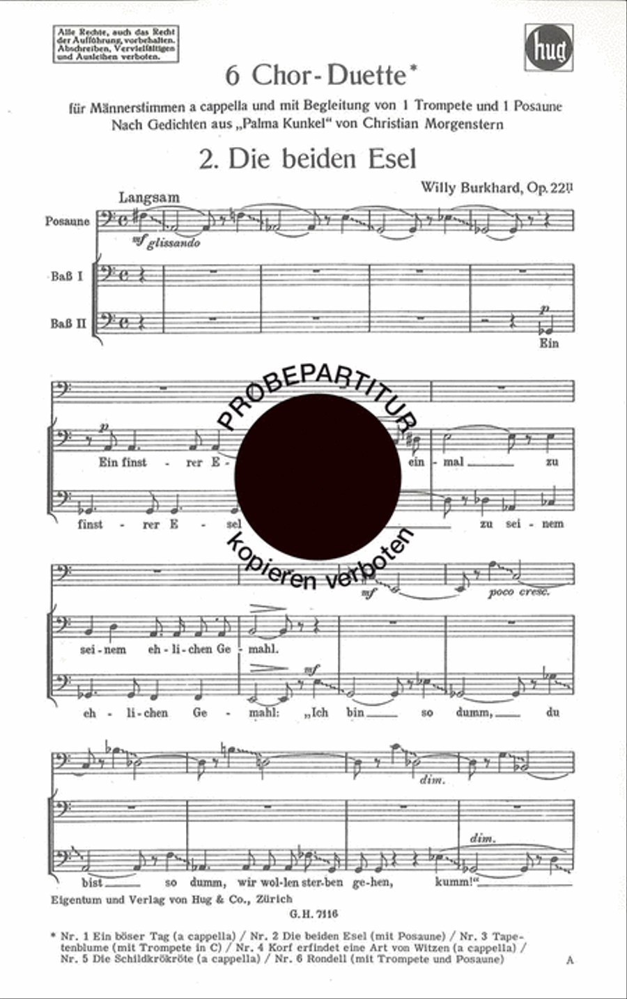 Die beiden Esel Men's Choir scores gallery preview page 1