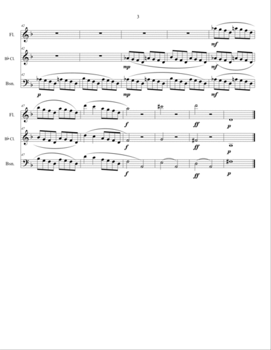 Tonal Tidbit No.1 for Woodwind Trio Woodwind Trio scores gallery preview page 3