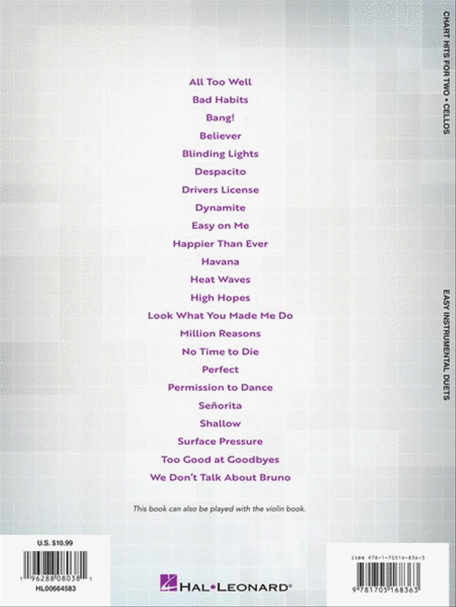 Chart Hits for Two String Duet scores gallery preview page 6